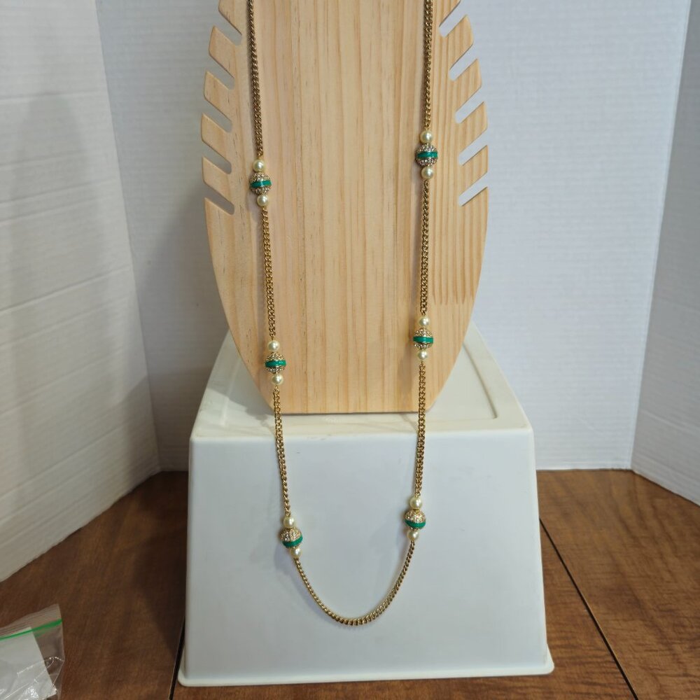 J Crew Necklace Gold Tone Rhinestone